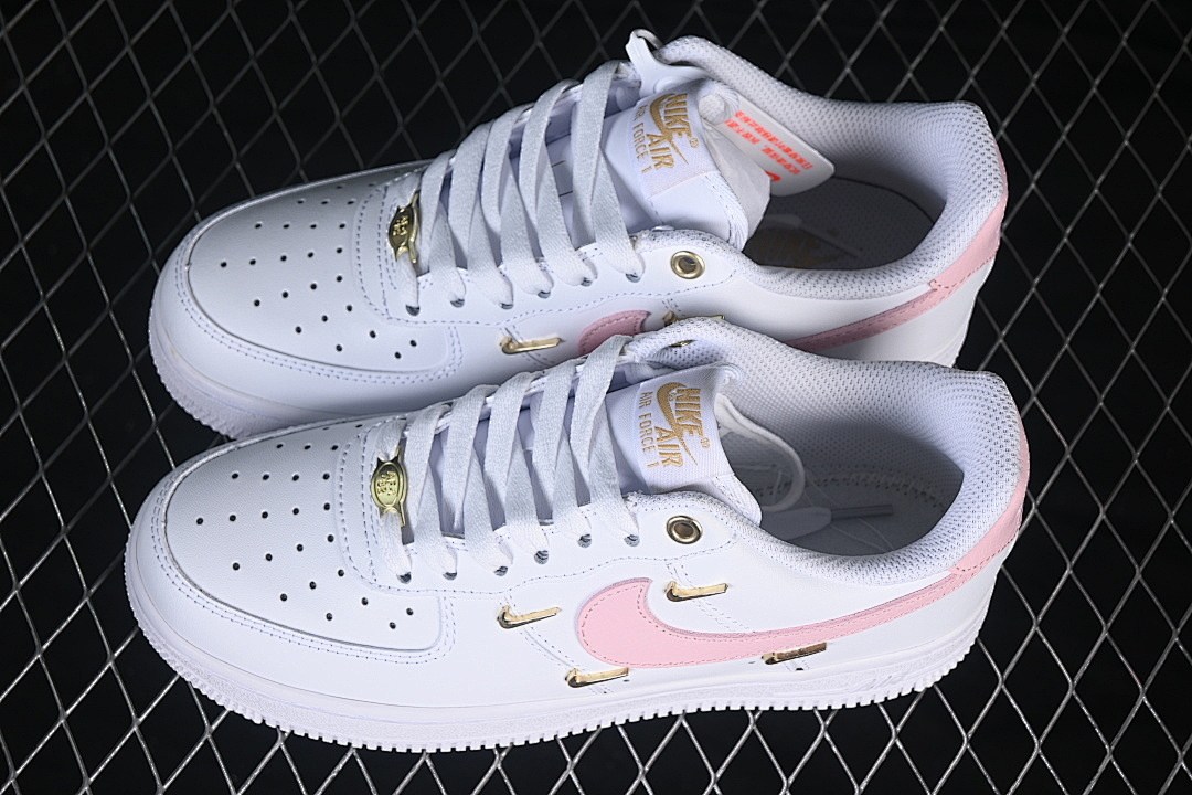 Nike [ZH0316-112]-[AIR FORCE 1 07 LOW CASUAL SNEAKERS WHITE/PINK/WHITE]-[WOMAN:36-39]-[MAN:40-45] - Image 11