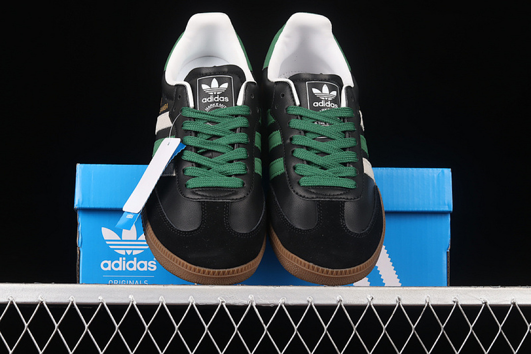 Adidas [FW2429]-[SAMBA VEGAN SHOES CORE BLACK/CLOUD WHITE/GREEN]-[MAN:39-45] - Image 13