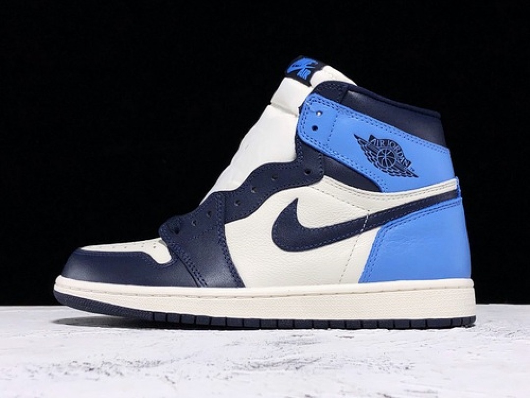 Jordan [555088-140]-[OG AIR JORDAN 1 RETRO HIGH UNC LEATHER OBSIDIAN/UNIVERSITY (BLUE]), photo 1