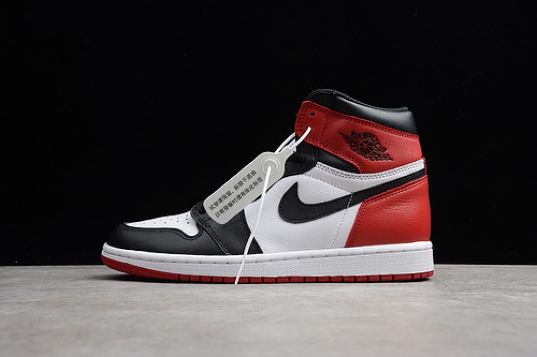 Jordan [555088-125]-[CJ AIR JORDAN 1 RETRO HIGH OG BLACK TOE WHITE/BLACK-GYM (RED]), photo 1