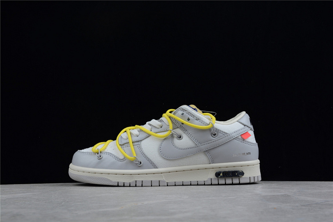 Off-White [DM1602-120]-[OW X SB DUNK LOW LOT 27 OF 50 SAIL/NEUTRAL GREY/LIGHT YELLOW]-[UNISEX:36-47.5], photo 1