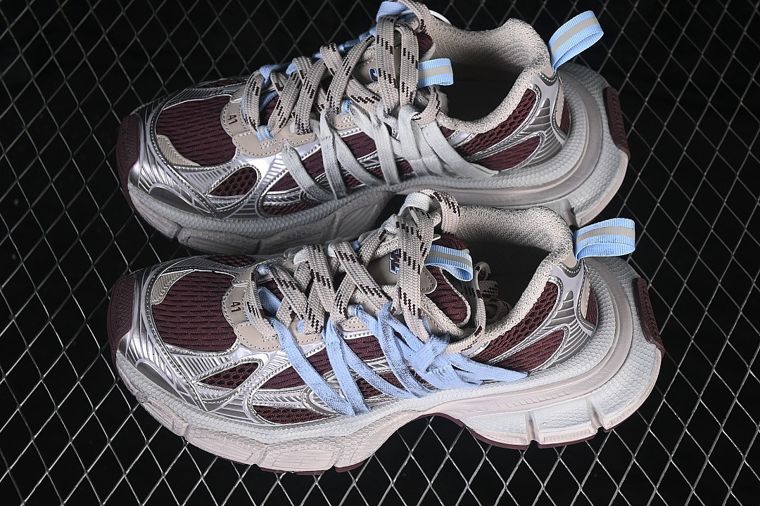 Balenciaga [W3XTL2940]-[3XL INTERLACE TRENDY RUNNING SHOES WINE RED/SILVER]-[WOMAN:35-39]-[MAN:40-46] - Image 12