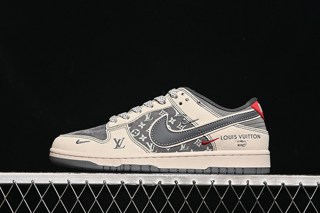 Louis Vuitton [YX5066-367]-[SB DUNK LOW LV GREY/RED]-[WOMAN:36-39]-[MAN:40-45], photo 1