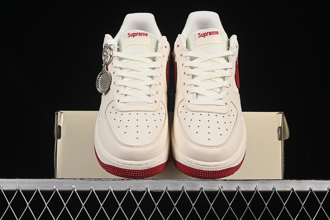 Nike [DF0188-040]-[AIR FORCE 1 07 LOW SUPREME BEIGE/RED]-[WOMAN:36-39]-[MAN:40-45] - Image 13