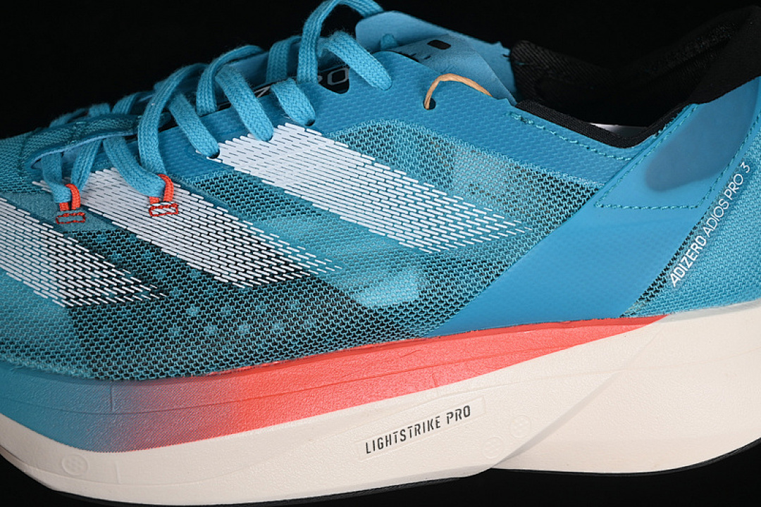 Adidas [ID8473]-[ADIZERO ADIOS PRO 3 LUCID CYAN/CLOUD WHITE/BRIGHT RED]-[WOMAN:36-39]-[MAN:40-45] - Image 8