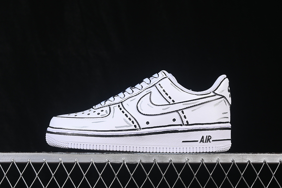Nike Nike AIR FORCE 1 07 LOW CASUAL SNEAKERS WHITE/BLACK/WHITE · DD8959-100, photo 1