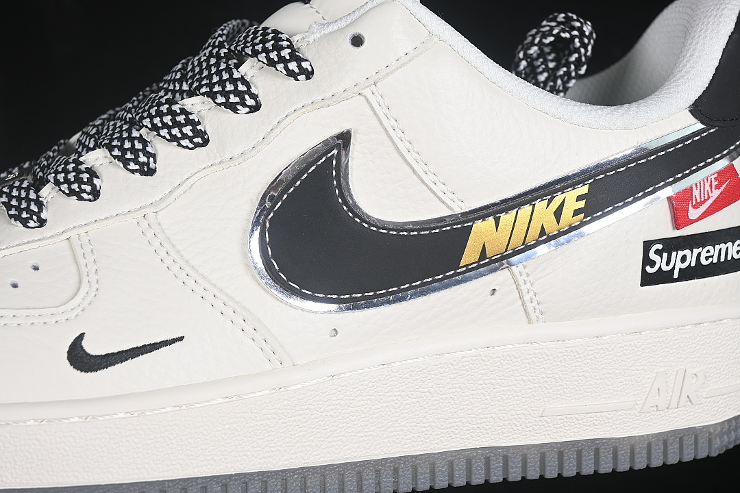 Nike [MM3399-837]-[AIR FORCE 1 07 LOW CASUAL SNEAKERS WHITE/GREY/BLACK]-[WOMAN:36-39]-[MAN:40-45] - Image 7