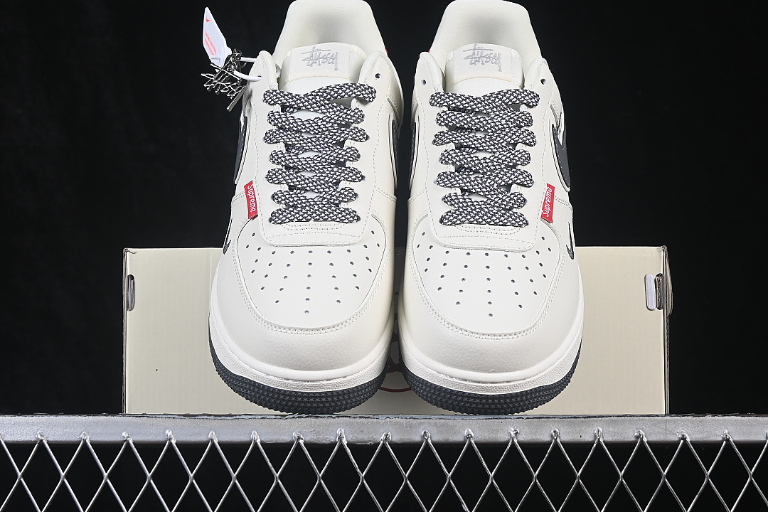 Nike [DW8806-019]-[AIR FORCE 1 07 LOW CASUAL SNEAKERS WHITE/GREY/RED]-[WOMAN:36-39]-[MAN:40-45] - Image 13