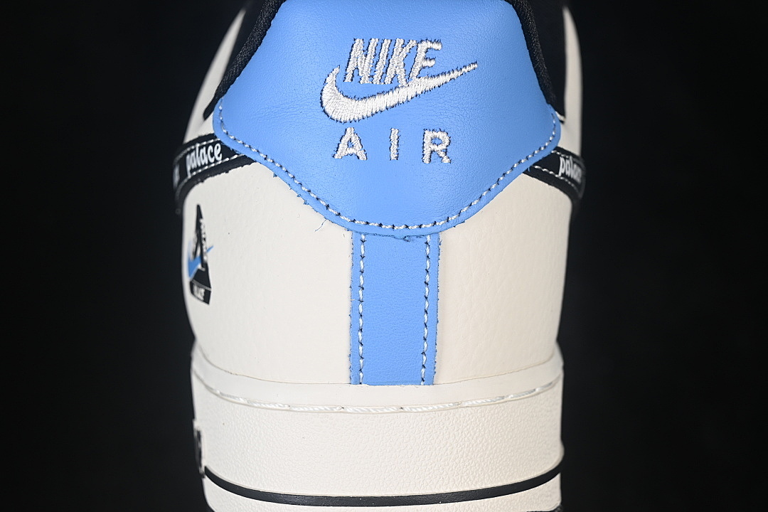 Nike [DW8806-005]-[AIR FORCE 1 07 LOW CASUAL SNEAKERS BEIGE/BLACK/BLUE]-[WOMAN:36-39.5]-[MAN:40-45] - Image 7