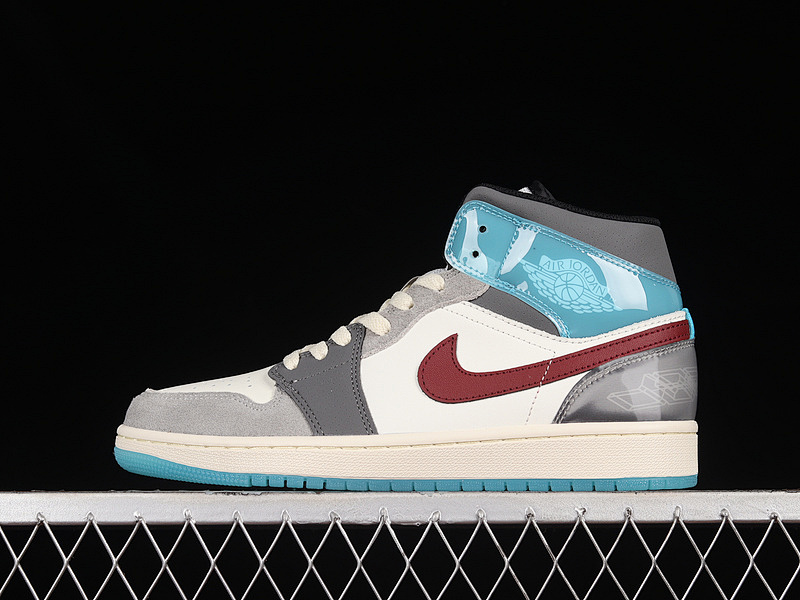 Jordan AIR Jordan 1 MID EXPLORATION UNIT SAIL/TEAM RED/COCONUT MILK · FB1870-161, photo 1