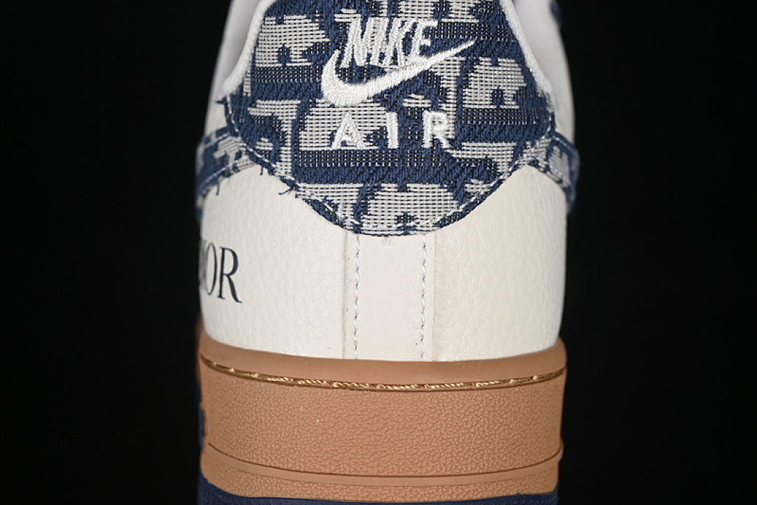 Nike [KK1988-052]-[AIR FORCE 1 07 LOW WHITE/GREY/BLUE/BROWN]-[WOMAN:36-39]-[MAN:40-45] - Image 7