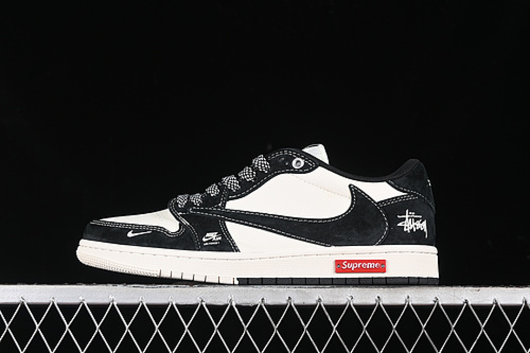 Jordan [SJ2068-124]-[TRAVIS SCOTT X FRAGMENT DESIGN AIR JORDAN 1 LOW OG SP WHITE/BLACK]-[36-45], photo 1