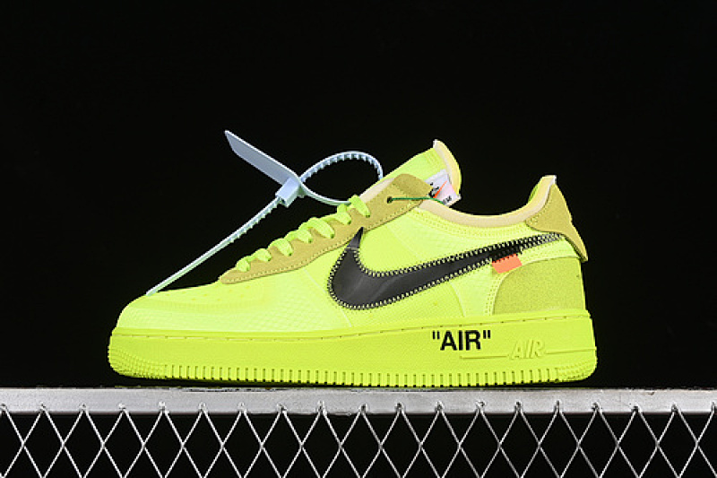 Nike Nike OFF WHITE AIR FORCE 1 LOW OW VOLT/CONE-BLACK-HYPER JADE · AO4606-700, photo 1