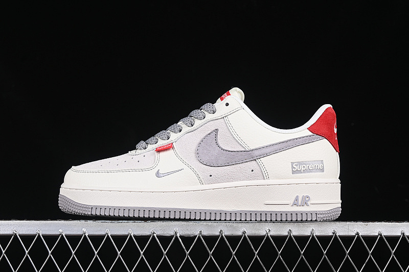 Nike Nike AIR FORCE 1 07 LOW SUPREME WHITE/GREY/RED · BB7518-020, photo 1