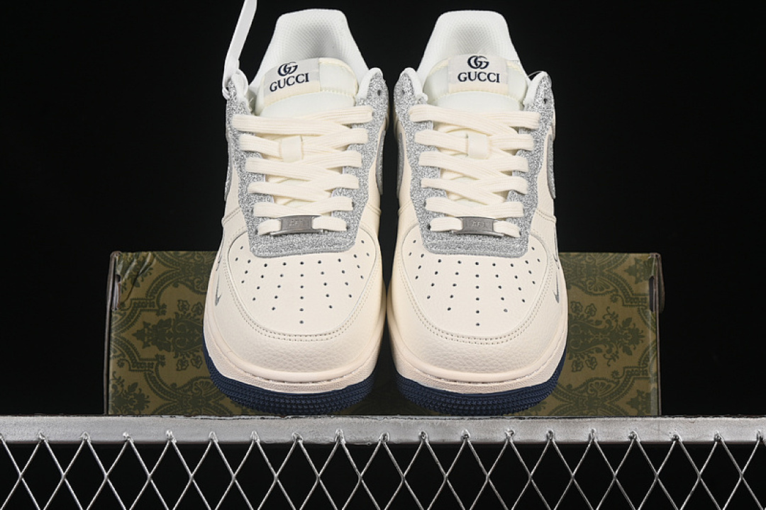 Nike [XS1958-546]-[AIR FORCE 1 07 LOW WHITE/GREY/BLUE]-[WOMAN:36-39]-[MAN:40-45] - Image 13