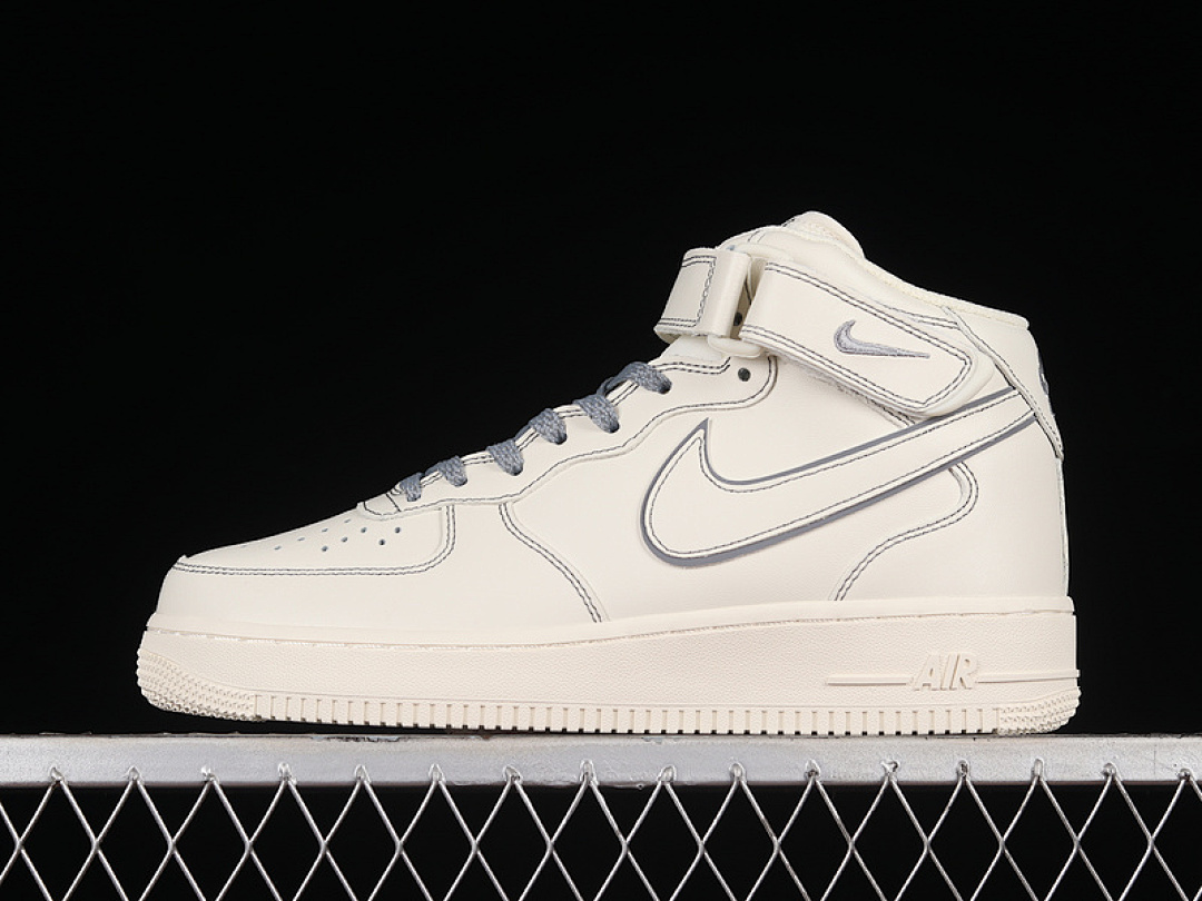 Nike [BY6899-691]-[AIR FORCE 1 07 MID WHITE/GREY]-[WOMAN:36-39]-[MAN:40-45], photo 1