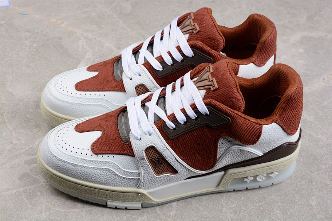 Louis Vuitton [L*V LOW TRAINER SNEAKERS WHITE/BROWN/BLACK]-[MAN:38-45] - Image 10