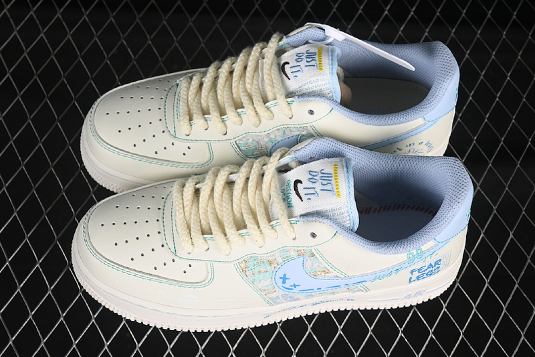 Nike [FJ7740-510]-[AIR FORCE 1 07 LOW LOVE WORDS WHITE/GREY/BLUE]-[WOMAN:36-39]-[MAN:40-45] - Image 11