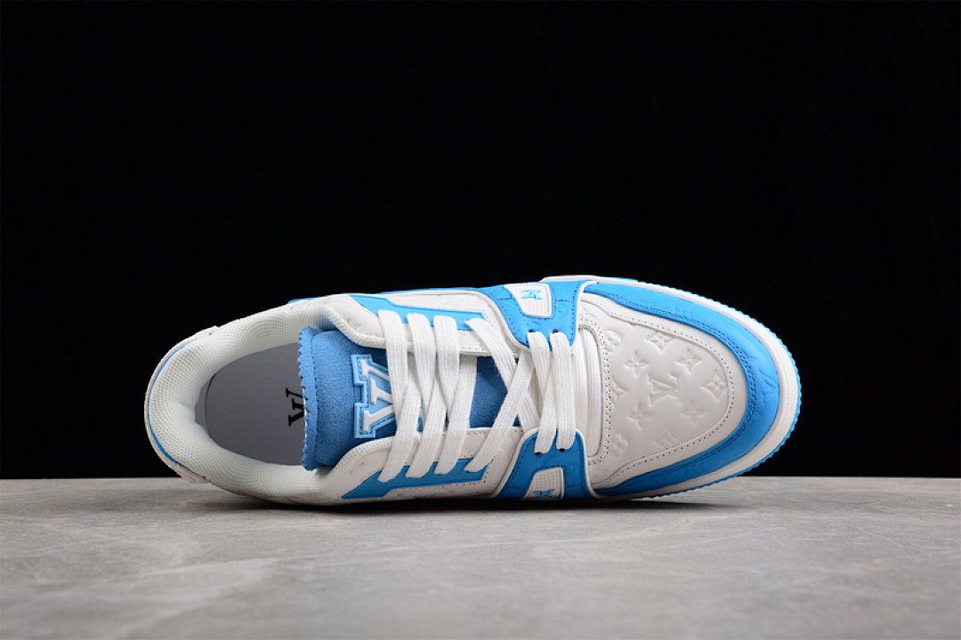 Louis Vuitton [L*V TRAINER LOW SNEAKER WHITE/WHITE/SKY BLUE]-[WOMAN:35-39]-[MAN:40-45] - Image 14