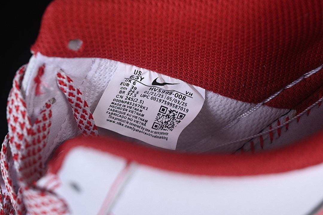 Nike [HV5999-008]-[AIR FORCE 1 07 LOW CASUAL SNEAKERS RED/WHITE]-[WOMAN:36-39]-[MAN:40-45] - Image 5