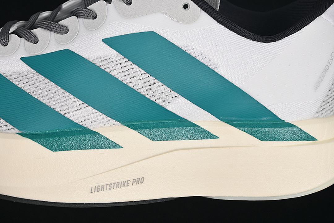 Adidas [JS4487]-[ADIZERO EVO SL WHITE/GREY/GREEN]-[WOMAN:36-39]-[MAN:40-45] - Image 8