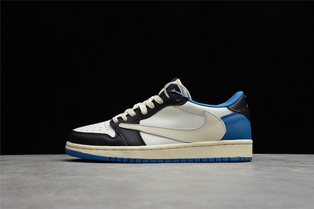 Jordan [CQ3227-105]-[TRAVIS SCOTT X AIR JORDAN 1 LOW SAIL/BLACK/BLUE-WHITE]-[WOMAN:36-39]-[MAN:40-46], photo 1