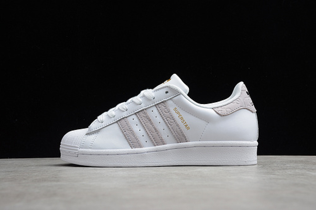 Purple Adidas SUPERSTAR SHOES CLOUD WHITE/BLACK-PURPLE · FW3567, photo 1