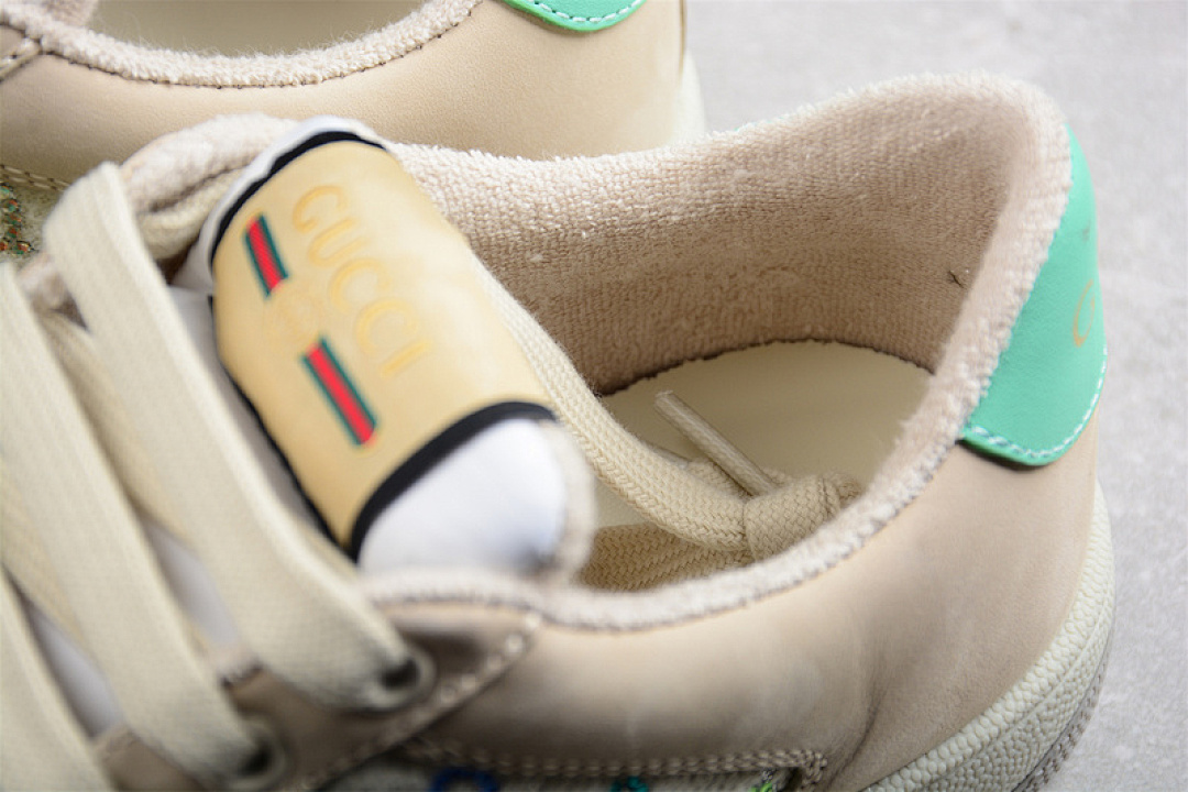 Gucci [GU*CCI DISTRESSED SCREENER SNEAKERS LIGHT KHAKI/GREEN/RED]-[WOMAN:35-39] - Image 7
