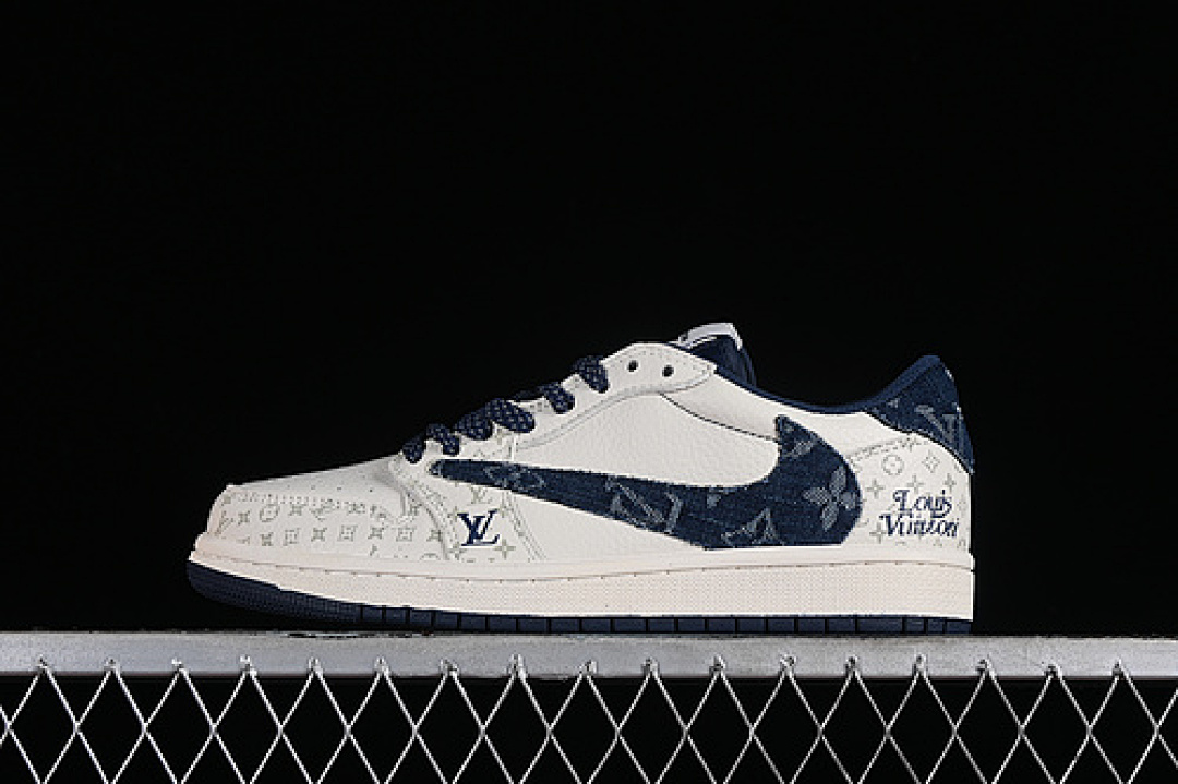 Jordan [SJ2068-004]-[TRAVIS SCOTT X FRAGMENT DESIGN JORDAN AIR 1 LOW OG SP WHITE/GREY/BLUE], photo 1