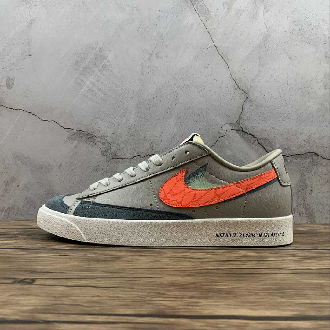 Unbranded [DA6364-280]-[BLAZER LOW 77 VINTAGE STONE/TOTAL ORANGE-OZONE BLUE]-[WOMAN:36-39]-[MAN:40-44], photo 1