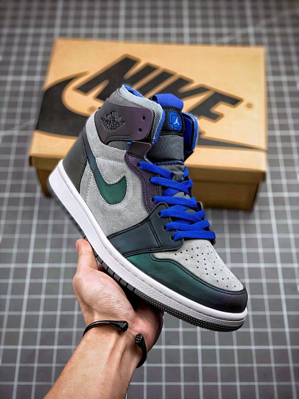 Jordan ORIGINAL QUALITY LEAGUE OF LEGENDS X AIR Jordan 1 ZOOM COMFORT BLACK/GREY/BLUE · DD1453-001, photo 1