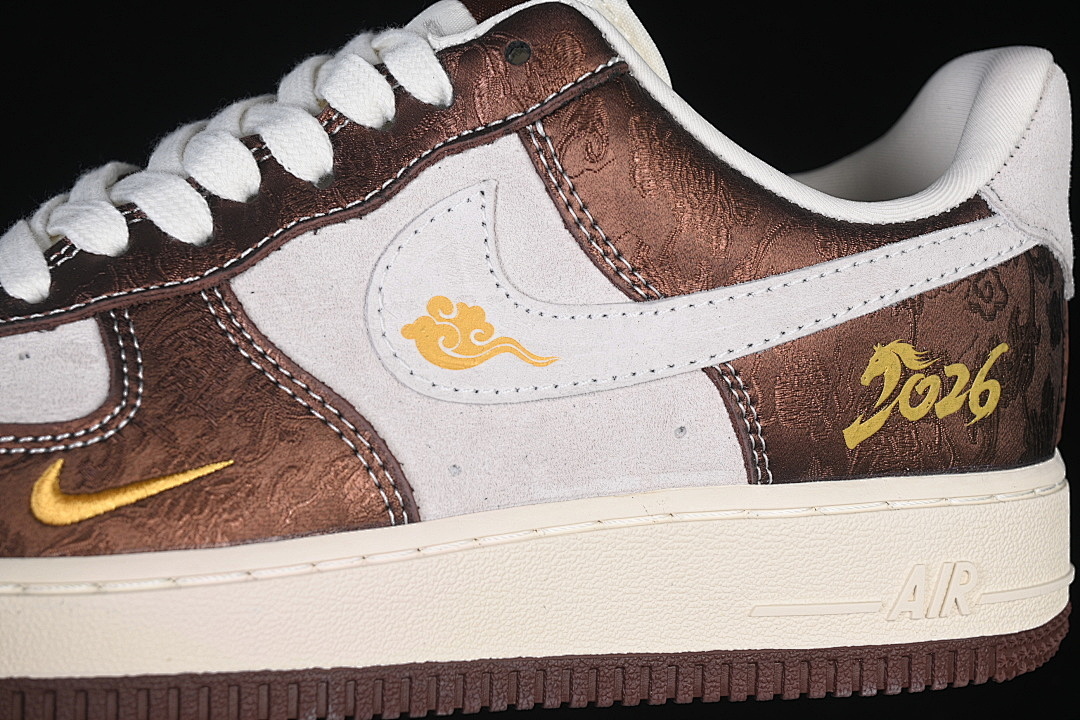Nike [KD1688-005]-[AIR FORCE 1 07 LOW WHITE/BROWN/GOLD]-[WOMAN:36-39]-[MAN:40-45] - Image 8