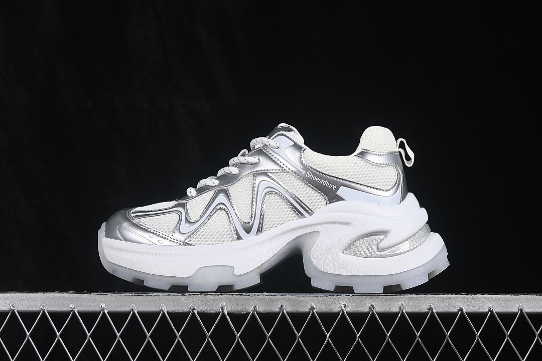 Unbranded [G24U2117B]-[STAR STYLE CASUAL LIFE SHOES SILVER/WHITE]-[WOMAN:35-39]-[MAN:40], photo 1