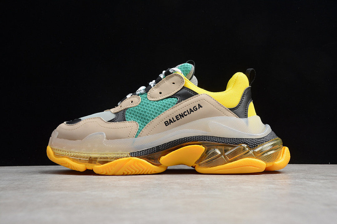 Unbranded [TRIPLE S SNEAKER DADSHOE BEIGE/BLUE/YELLOW]-[WOMAN:36-39]-[MAN:40-45], photo 1