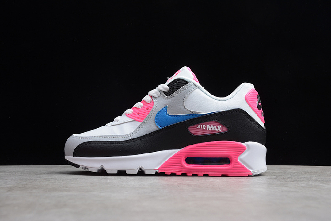 Unbranded [833376-107]-[AIR MAX 90 LEATHER WHITE/PINK/BLUE/BLACK]-[WOMAN:36-39], photo 1