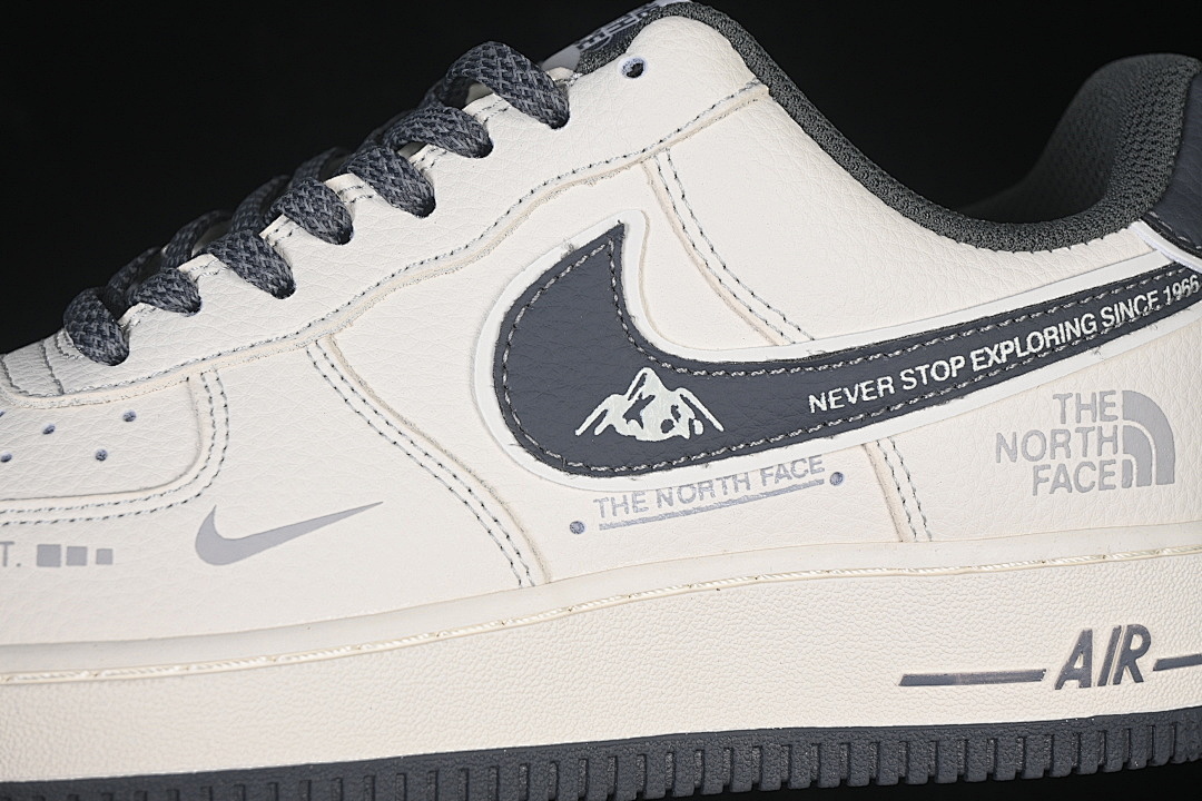 Nike [DD1982-344]-[AIR FORCE 1 07 LOW CASUAL SNEAKERS DARK GRAY/BEIGE]-[WOMAN:36-39.5]-[MAN:40-45] - Image 7