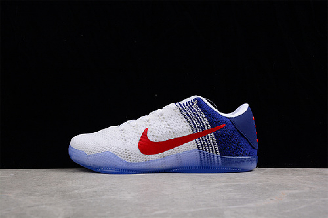 Nike Nike KOBE 11 ELITE LOW WHITE/UNIVERSITY RED/DEEP BLUE/METALLIC SILVER · 822675-184, photo 1