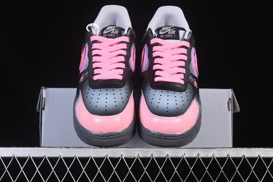 Nike [YD2425-011]-[AIR FORCE 1 07 LOW ELECTRIC SPIDER SHADOW PINK/BLACK]-[WOMAN:36-39]-[MAN:40-45] - Image 12