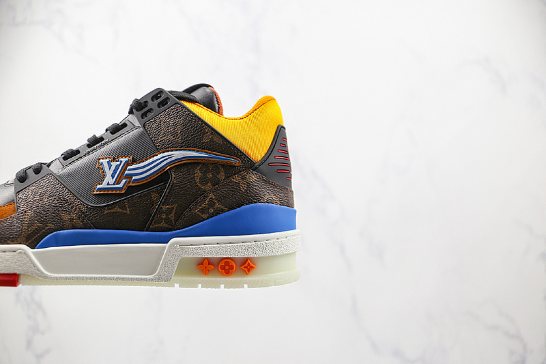 Louis Vuitton [L*V 2020 TRAINER SHOES BROWN/BLUE/WHITE-YELLOW]-[MAN:39-45] - Image 8
