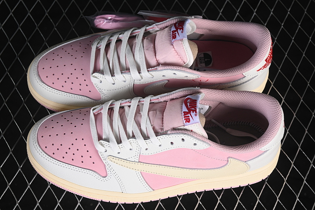 Jordan [DM7866-600]-[TRAVIS SCOTT AIR JORDAN 1 LOW OG WHITE/PINK]-[WOMAN:36-39]-[MAN:40-48.5] - Image 11