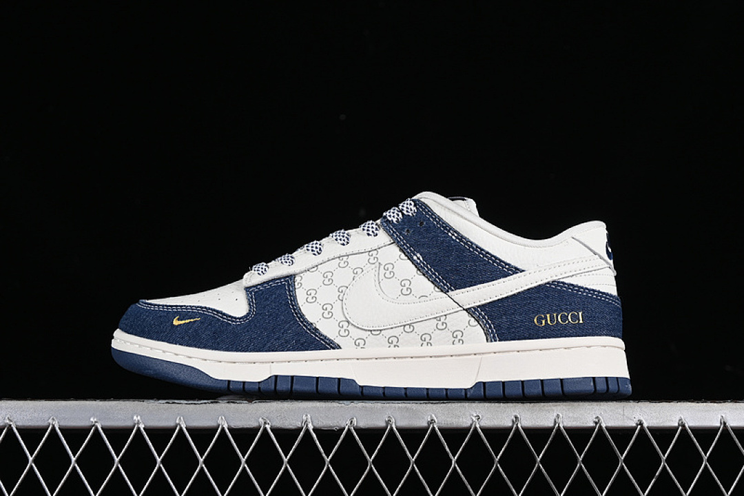 Nike SB DUNK LOW GU*CCI WHITE/BLUE · FC1688-141, photo 1