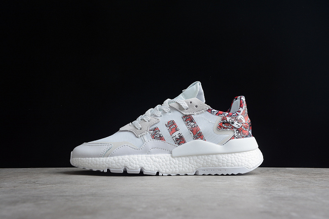 Unbranded [FW6696]-[NITE JOGGER BOOST SHOES CLOUD WHITE/RED/GREY]-[WOMAN:36-39]-[MAN:40-45], photo 1