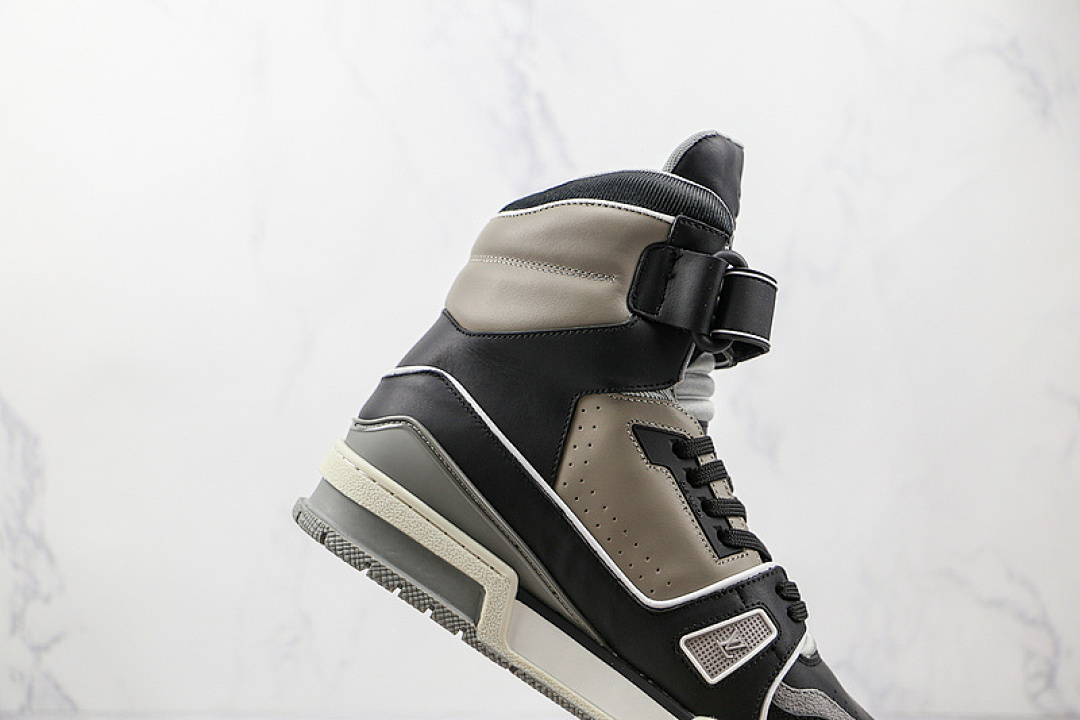 Louis Vuitton [L*V 2021 HIGH TRAINER BLACK/LIGHT GREY/WHITE]-[MAN:39-45] - Image 6