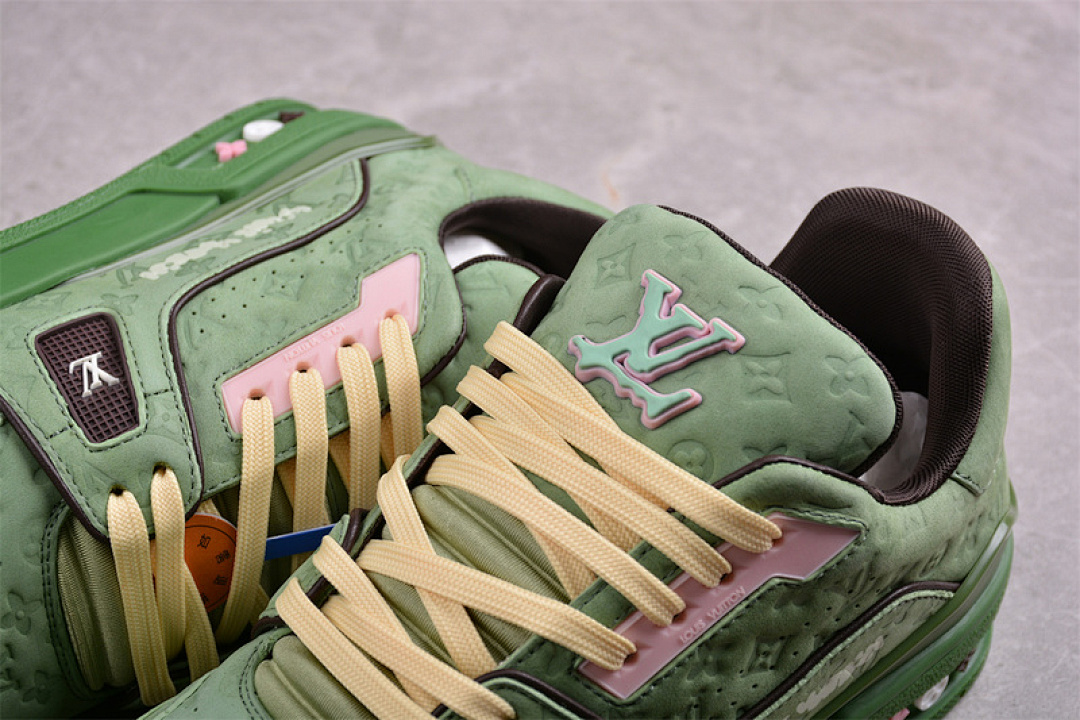 Louis Vuitton [2024TRAINER L*V LOUIS VUITTON TRAINER YELLOW/GREEN/PINK]-[MAN:38-45] - Image 7