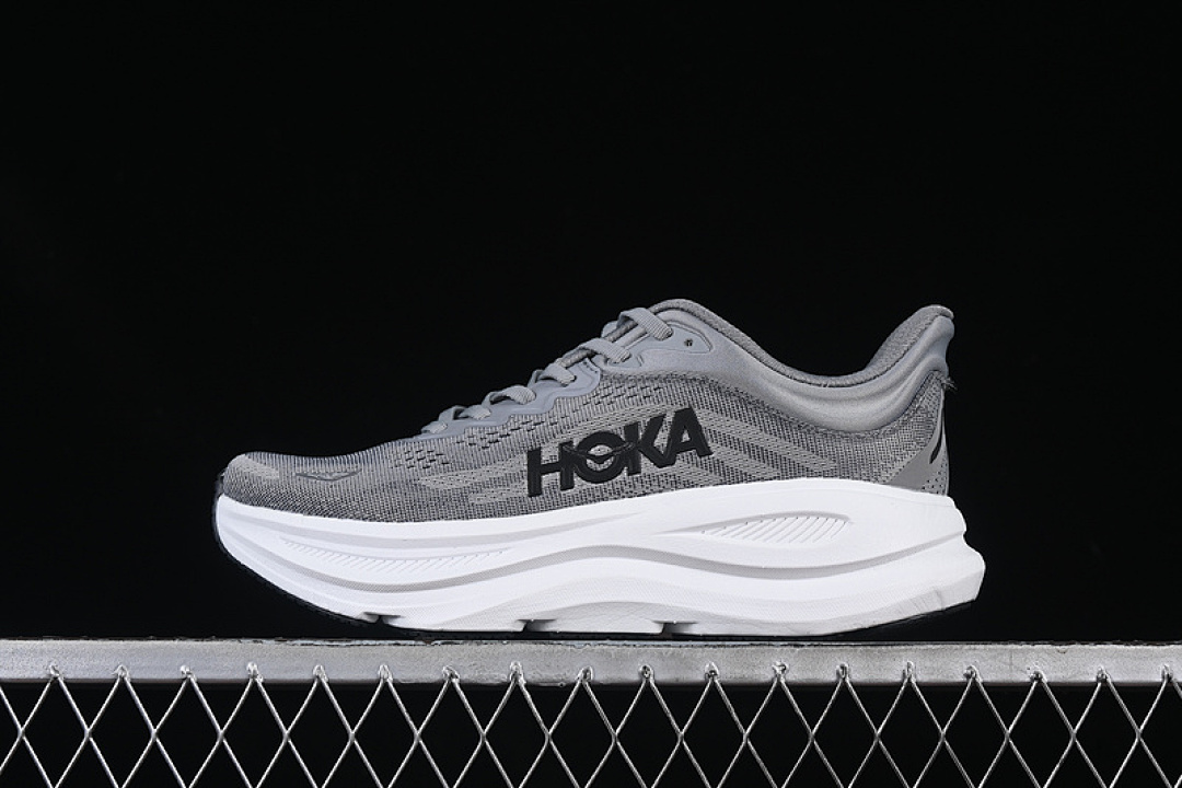 On Running [1162011 GCTC]-[HOKA ONE BONDI 9 BLACK/WHITE/GREY]-[WOMAN:36-39]-[MAN:40-45] - Image 2