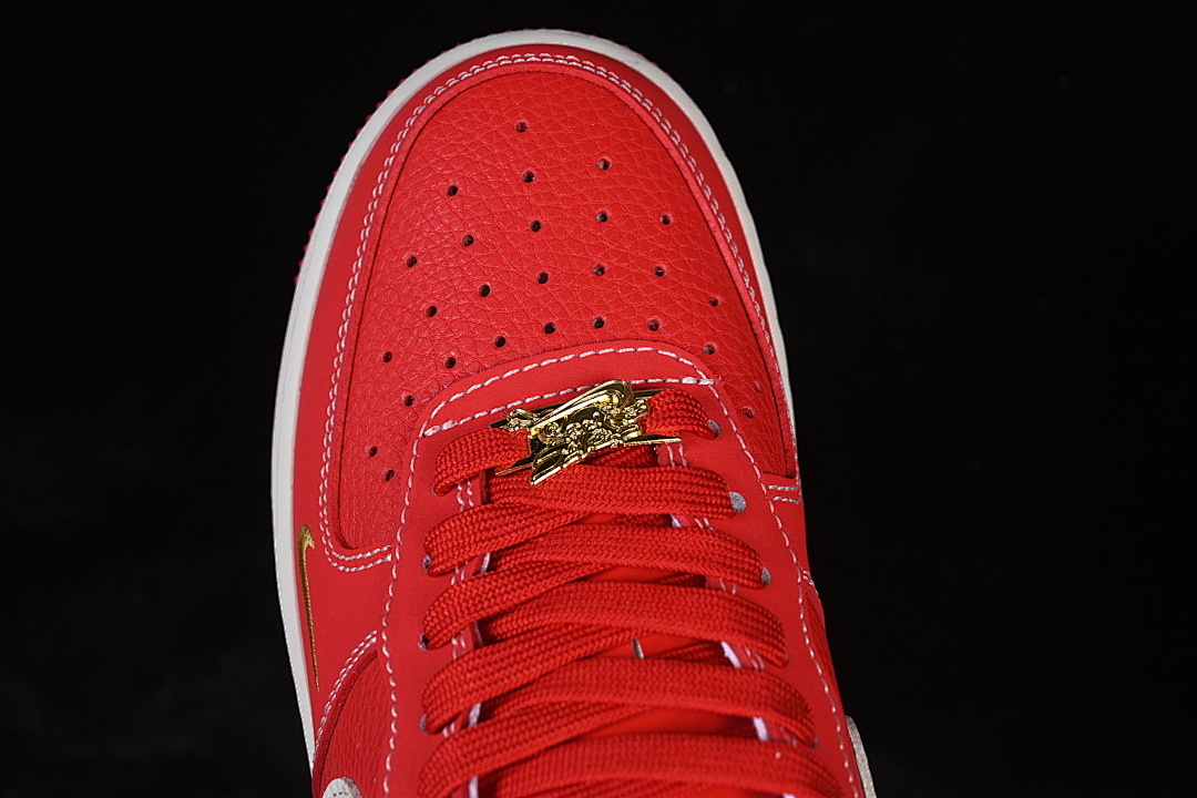 Nike [NH0601-523]-[AIR FORCE 1 07 LOW CASUAL SNEAKERS RED/WHITE/GOLD]-[WOMAN:36-39]-[MAN:40-45] - Image 10
