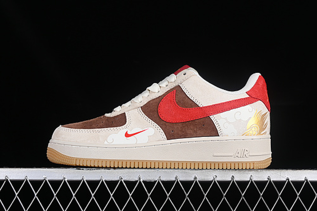 Nike [LN6239-840]-[AIR FORCE 1 07 LOW GREY/BROWN/RED]-[WOMAN:36-39]-[MAN:40-45], photo 1