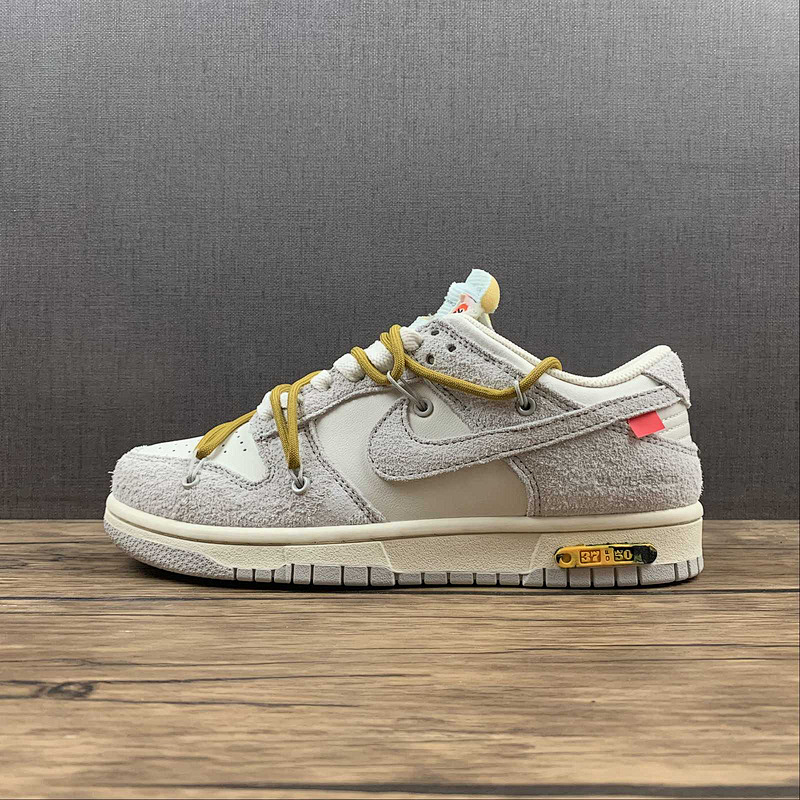 Off-White Nike OW X SB DUNK LOW LOT 37 OF 50 SAIL/NEUTRAL GREY/YELLOW · DJ0950-105, photo 1