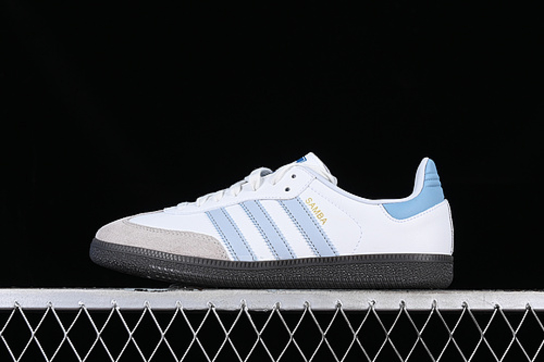 Adidas Adidas SAMBA VEGAN WHITE/BLUE/GREY/BLACK · ID2055, photo 1