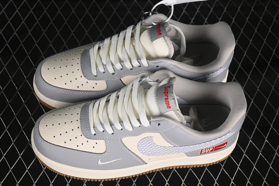 Nike [KK1988-075]-[AIR FORCE 1 07 LOW SUPREME WHITE/GREY]-[WOMAN:36-39]-[MAN:40-45] - Image 11